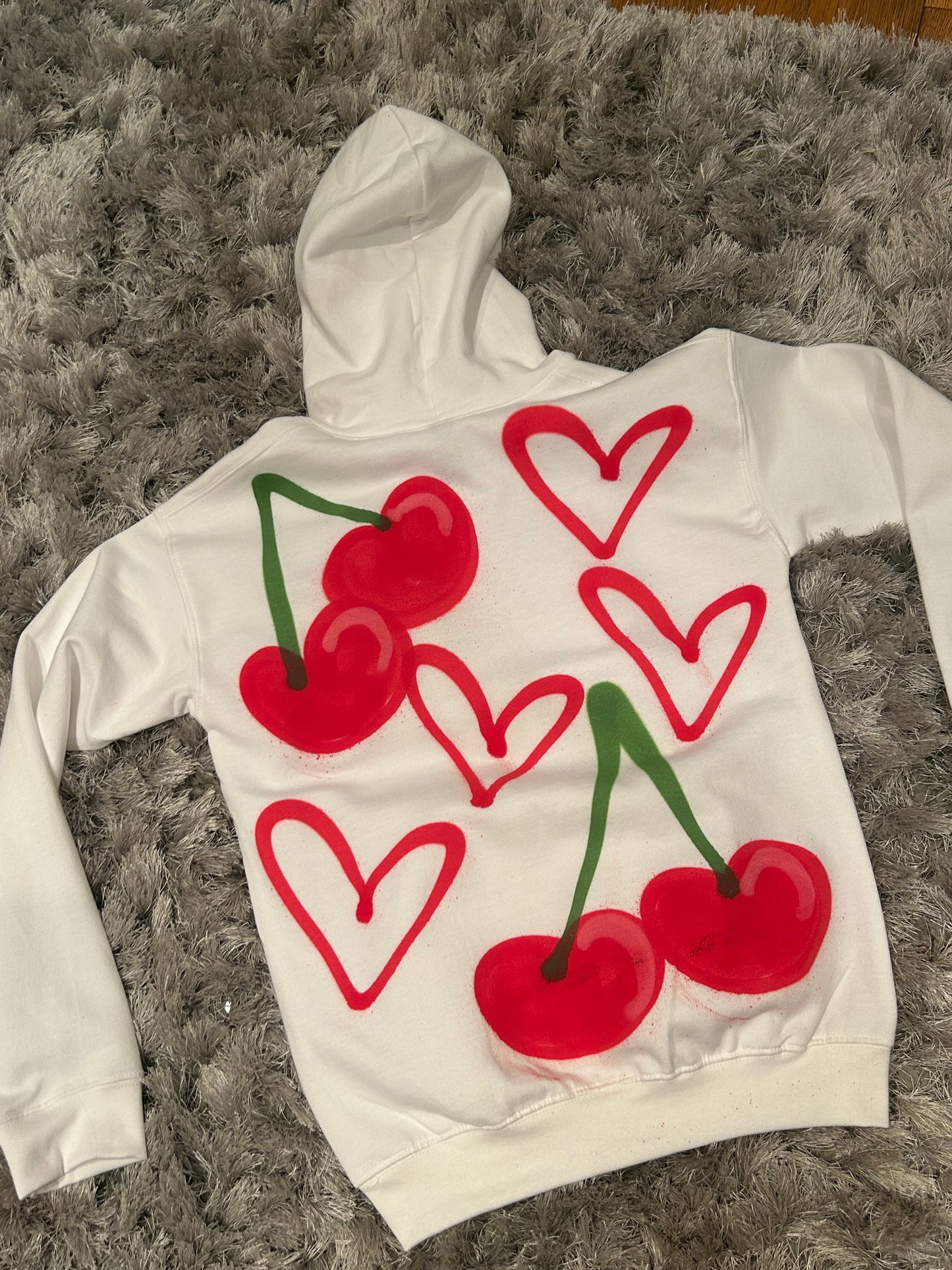 Personal NAME Graffiti Spray Hoodie with Hearts - Various Colours