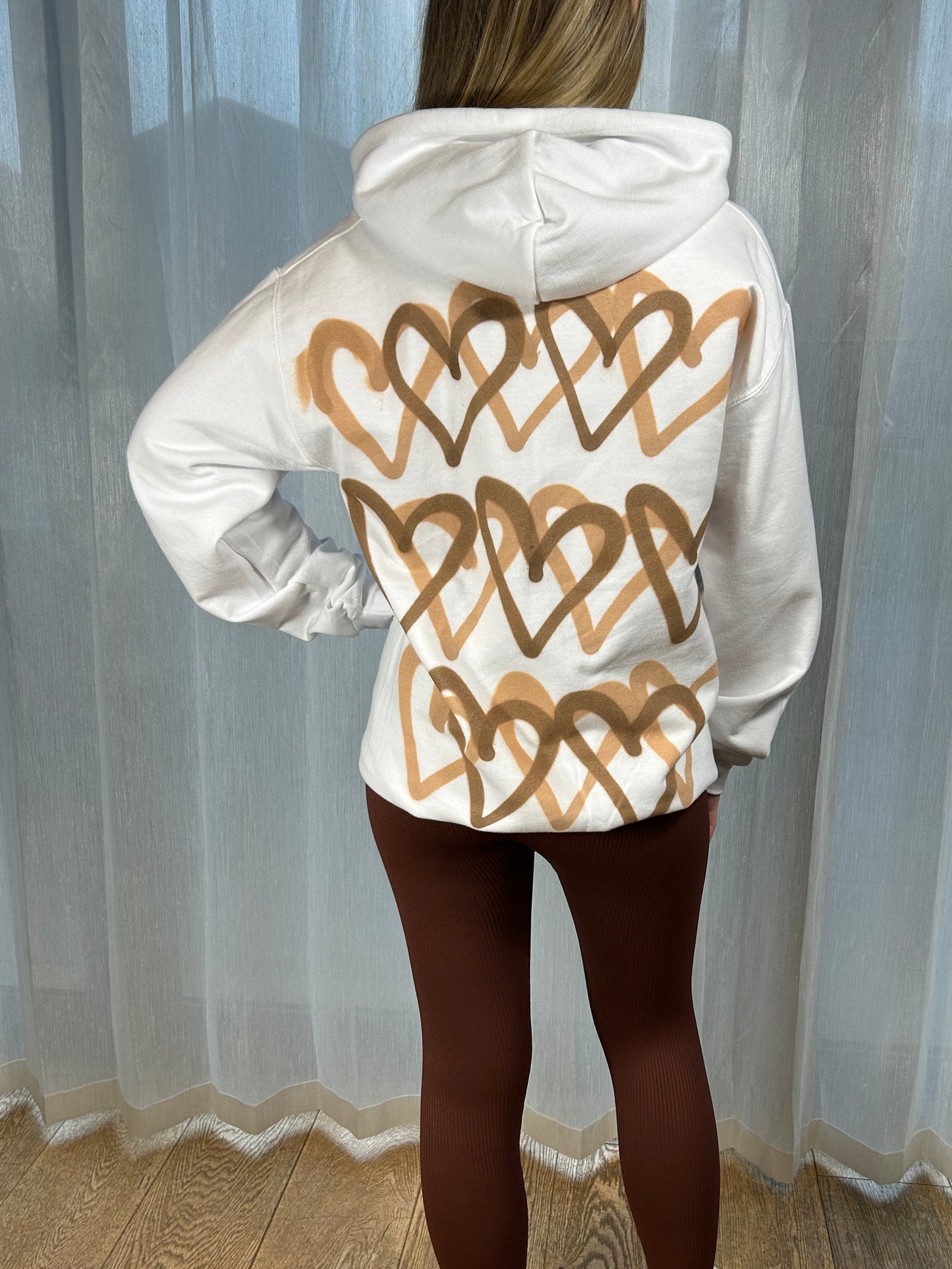 Co Ord Hoodie & Leggings Brown & Cream