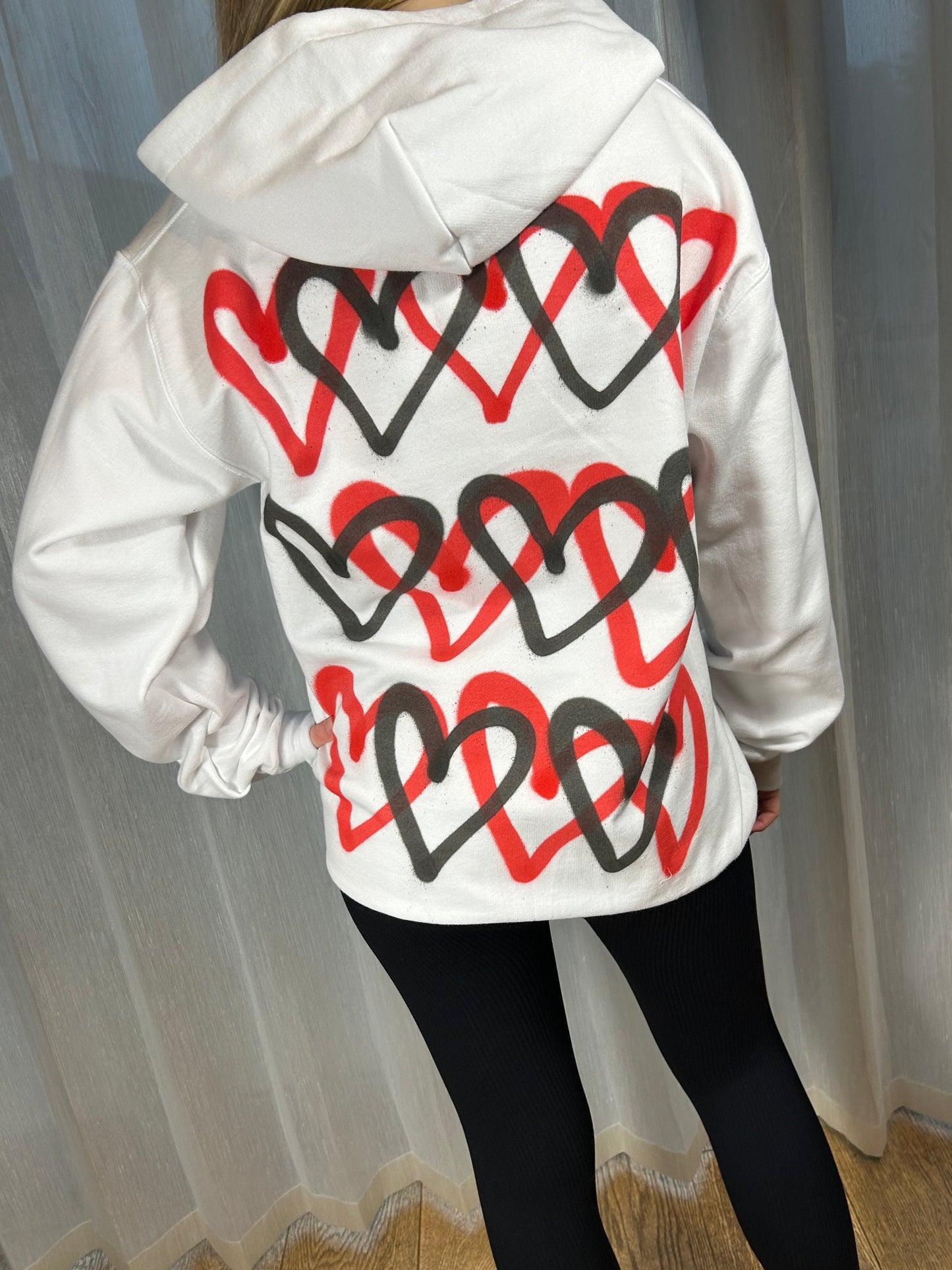 Co Ord Hoodie & Leggings Red & Black