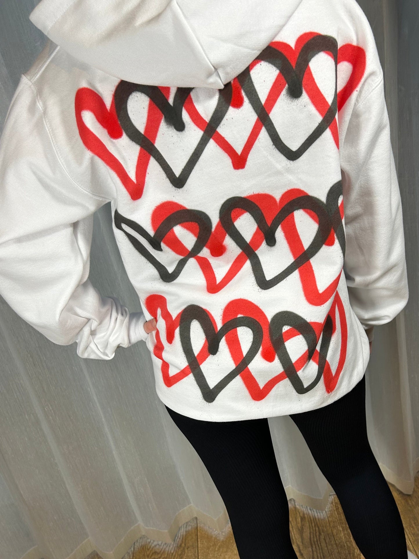 Co Ord Hoodie & Leggings Red & Black