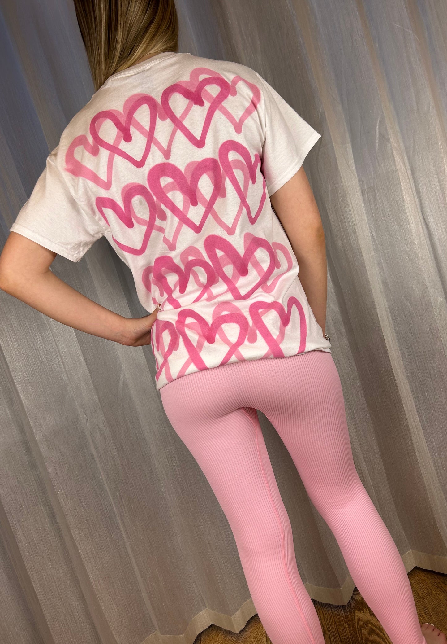 Co Ord T Shirt and Leggings - Pink