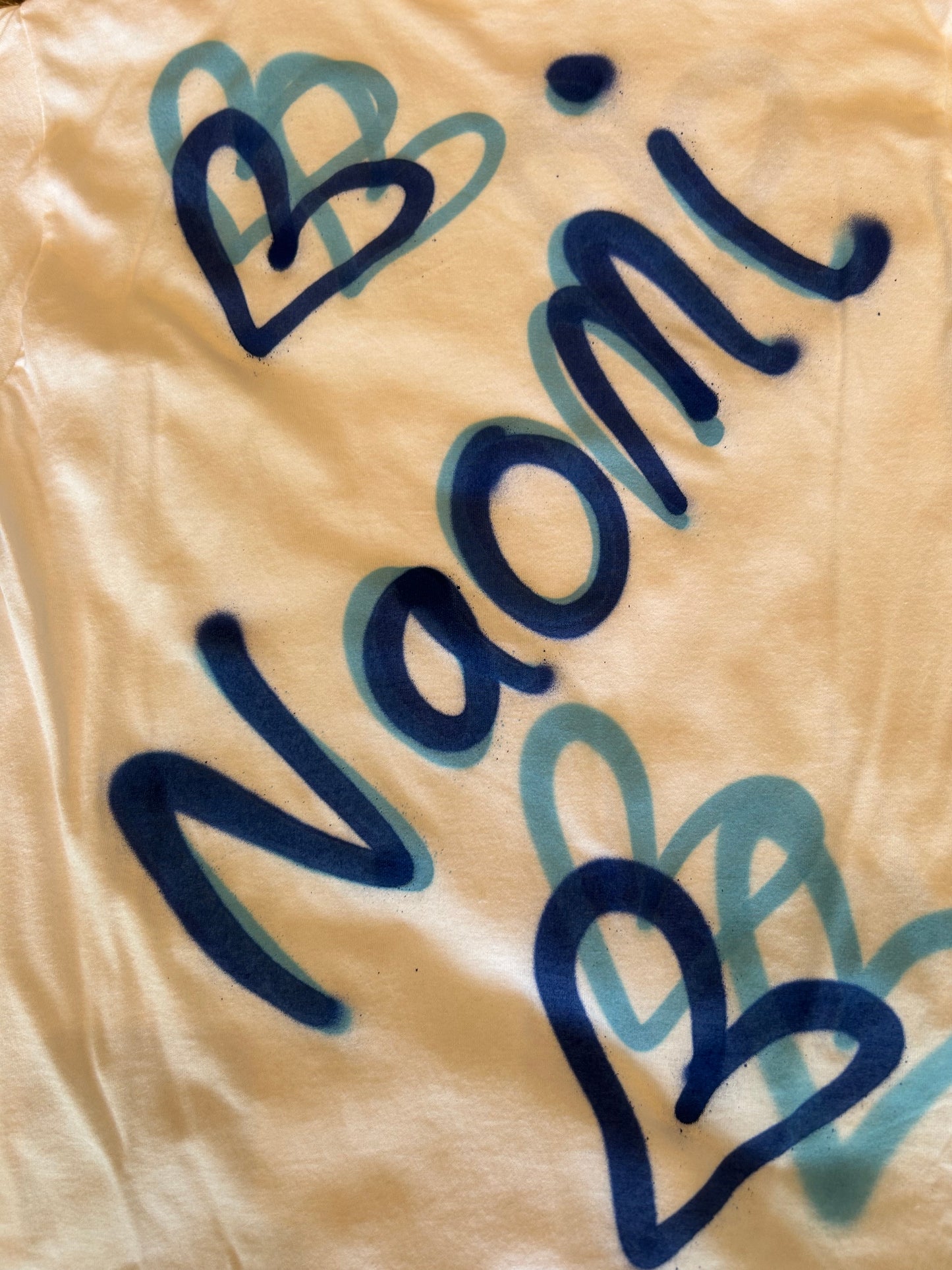 Personal NAME Graffiti Spray Hoodie with Hearts - Various Colours