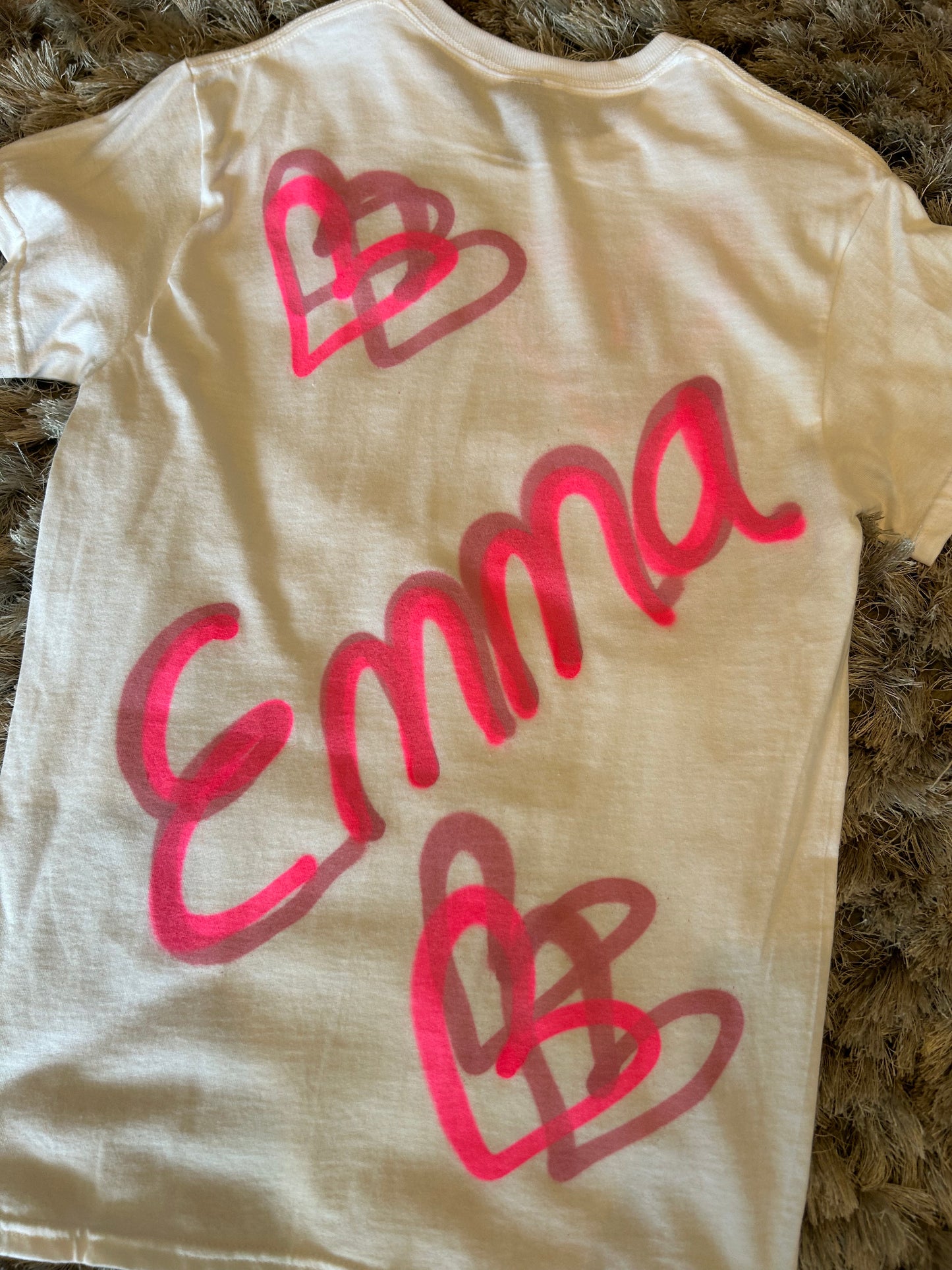 Personal NAME Graffiti Spray Hoodie with Hearts - Various Colours